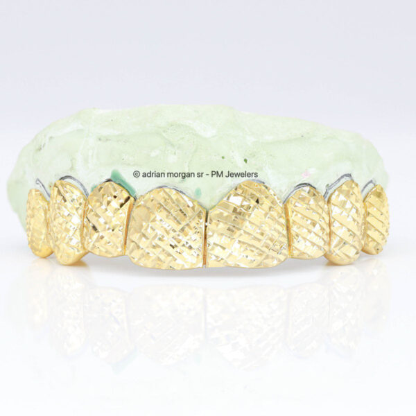 CUSTOM DIAMOND CUT GOLD GRILLZ - Image 4